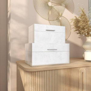 Caja de Madera Decorativa, Plateado
