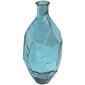 Jarron ancho de vidrio turquesa 10" x 11" x 24"