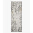 Alfombra de corredor Drift diseño abstracto tono gris y blanco 0.60 x2.15 mts