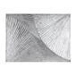 Cuadro de madera tallada en forma geometrica plateada 48" x 1" x 36"