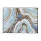 Cuadro decorativo canvas en tono celeste café y blanco 66" x 2" x 48"