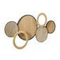 Decoracion de pared de bambu y ratan circular 31" x 1" x 16"