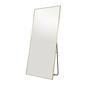 Espejo rectangular de metal dorado con soporte 31 x 14x 69"