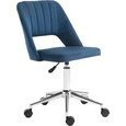 Silla de oficina con respaldo medio en tela de terciopelo 21 X 19 X 36"