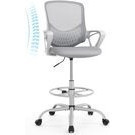 Silla de dibujo ergonomica de malla gris 19 x 19.3. x 47"