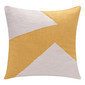 Cojin geometrico en colores amarillo y blanco de algodón 20 x 20"