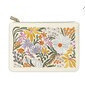 Bolsa organizadora beige flores silvestres 8 x 5.5 "