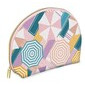 Cosmetiquera de sombrilla color pastel 9.5 x 2.25 x 6.75″