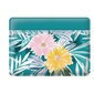 Cosmetiquera turquesa con flores 8 x 2.25 x5.5"