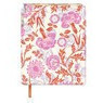 Diario blanco floral con boligrafo blanco 6.5 x 8.25