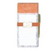 Libreta de apuntes borde superior abtracto con boligrafo 4 x 8.5″