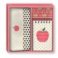 Set para maestro de manzana estuche de lapiz, libreta y 4 clips 8.5 x 8.2 x 1.4″