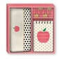Set para maestro de manzana estuche de lapiz, libreta y 4 clips 8.5 x 8.2 x 1.4"
