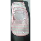 set de 3 organizador de maleta bebe color rosa
