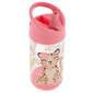 Botella de leopardo con tapadera rosada 10 oz