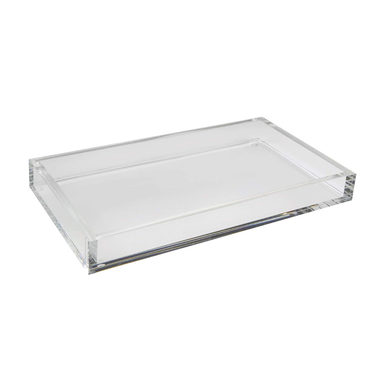 Bandeja de acrílico transparente organizadora pequeña 7.83 x 3.93 x 0.74″