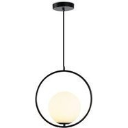 lampara colgante moderna negro con esfera 10"