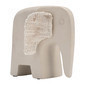 Escultura de elefante en marfil beige 8"