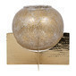 Candelabro en forma de orbe con base dorado 10"