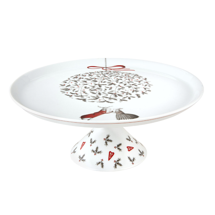 Soporte de Pastel Grande de Porcelana, Noel