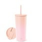 Vaso clasico con pajilla  color melon  20 oz