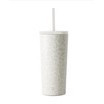Vaso clasico con pajilla  leopardo crema 20 oz