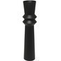 Jarron de piso estriado en metal negro 38"