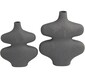 Jarron abtrascto ceramica gris 14"