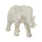 Escultura de elefante en polipiedra blanca 5x14x9"