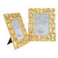 Set de 2 marcos de resina dorada 8.5x 0.5x10"