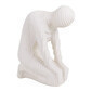 Escultura de cuarzo blanca postrado 20"x13"x27"