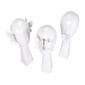 Set de 3 Escultura con mariposas de cuarzo blanco 5"x6"x15.5"