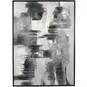 Pintura lienzo negro abtracto 47x2x65"