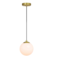 Lampara colgante de una esfera dorada 60.88"
