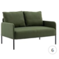 Sofa chairus de lino verde 2 plazas 47.5"