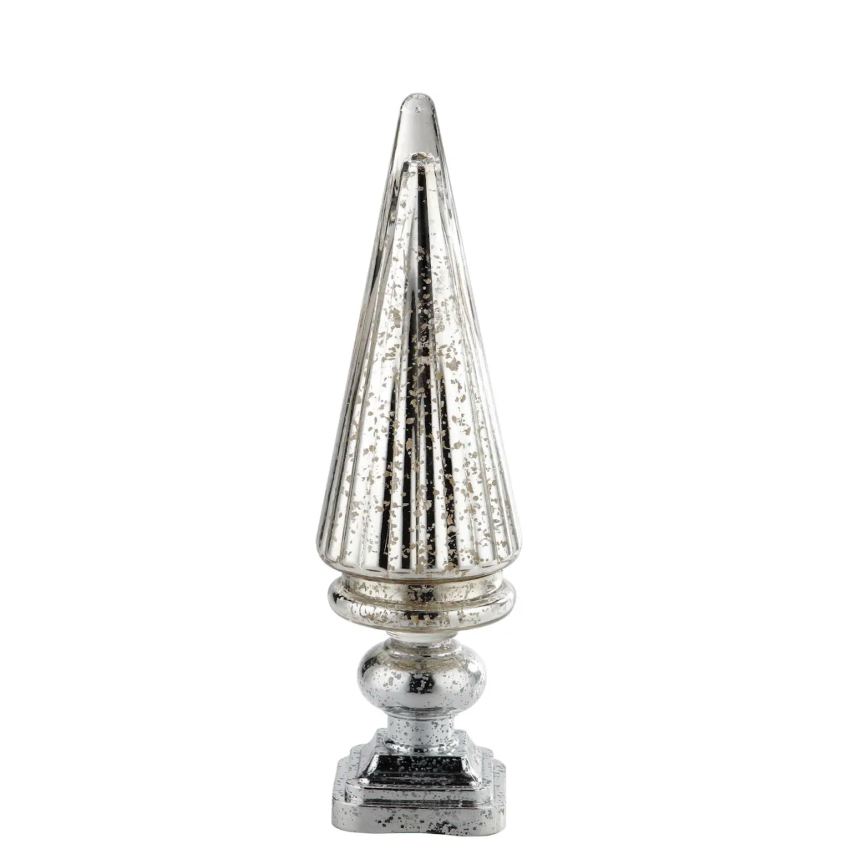 Arbol de navidad decorativo champan 6" base alta