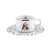 Juego de taza y plato de porcelana coleccion Noel