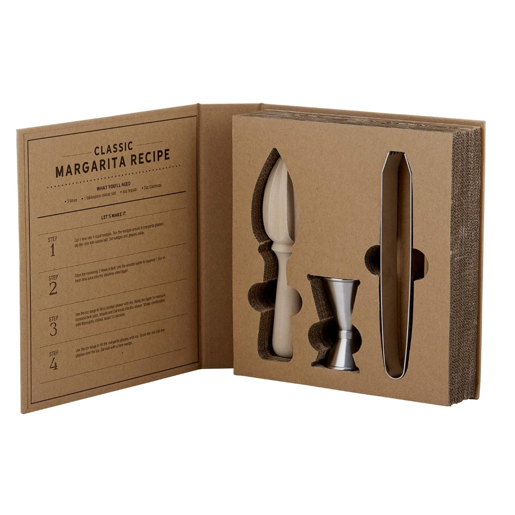 Set de Exprimidor y Pinzas en Acero Inoxidable