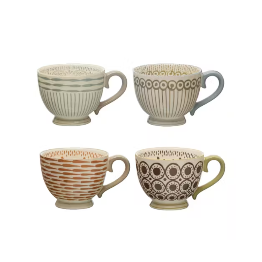 Taza de ceramica con estmapado de 10 oz estilos varios