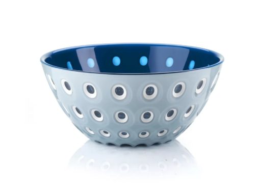 Bowl azul y blanco con circulos 20x9 cm