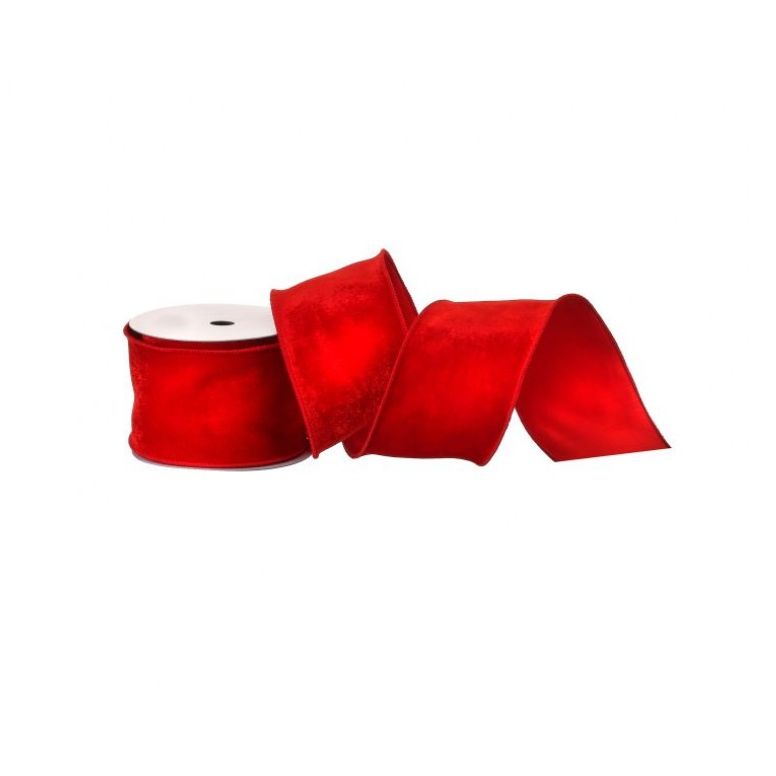 Liston rojo de terciopelo 4"x10 yardas