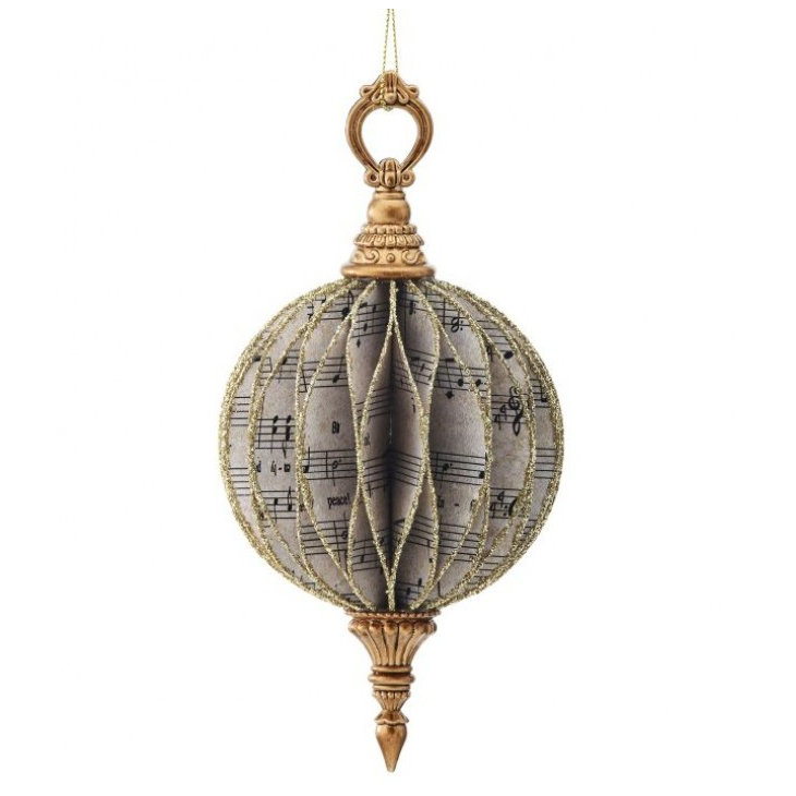 Esfera de notas musicales en carton de 7.75″