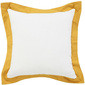 Cojin Decorativo Color Blanco y Mostaza