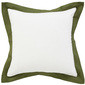Cojin Blanco con Orilla Verde