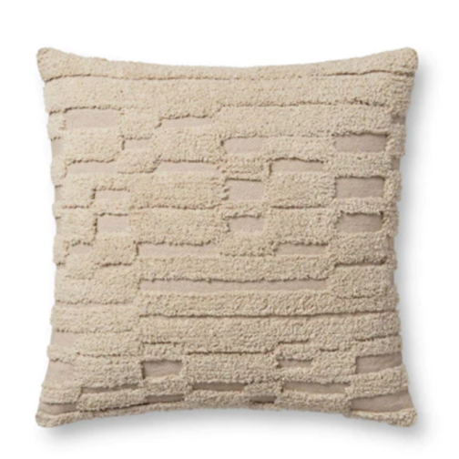 Cojin Bordado Lineal Tono Beige