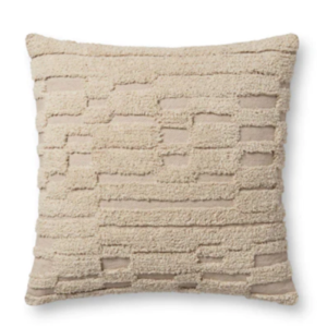Cojin Bordado Lineal Tono Beige