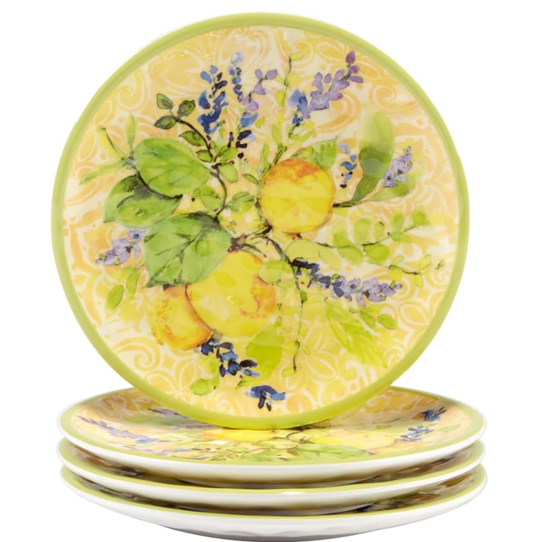 Set de 4 Platos Para Canapé Lemon Zest