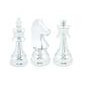 Set de 3 Piezas de ajedrez de aluminio 4"x9" plateado