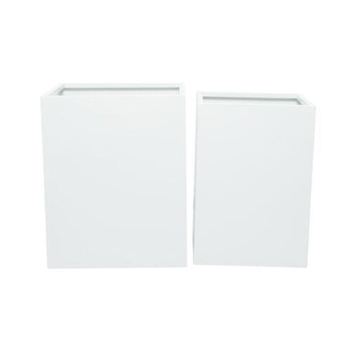 Maceta cubo blanca 17" y 14"