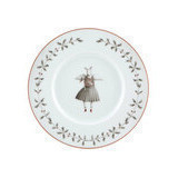 Plato pequeño de pan y mantequilla de porcelana colección noel